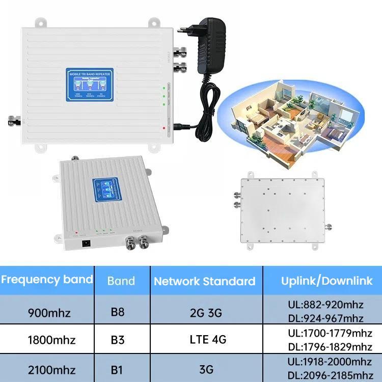 Triple-Band 900/1800/2100 Mobile Phone Signal Reception Booster Amplifier, UK Plug, US Plug, EU Plug Triple-Band 900/1800/2100 Mobile Phone Signal Reception Booster Amplifier, UK Plug, US Plug, EU Plug